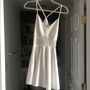 White boutique cut out lace dress